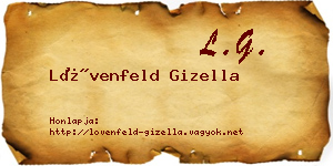Lövenfeld Gizella névjegykártya